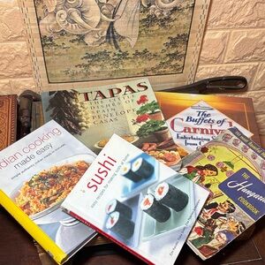 Tapas, Sushi, Indian, Hungarian, The Buffets of Carnival Vintage Cookbook Bundle